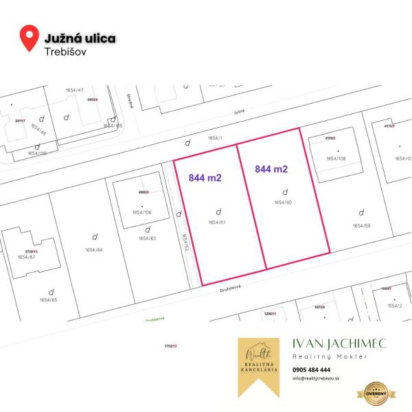 Pozemok  844 m2Južna ulica,Trebišov.jpg