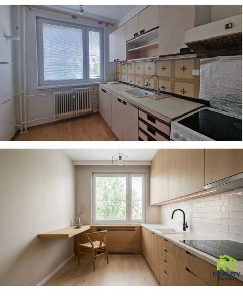 Kuchyňa s pôvodnou linkou, pripravená na modernizáciu.jpg