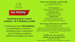  Komerčný priestor v Centre Trebišova – M. R. Štefánika, pri Bille
