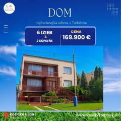  Rodinný dom Košická, Trebišov – 6 izieb, pozemok 693 m² 