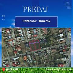  Slnečný stavebný pozemok 844 m2 – Trebišov, ul. Južná