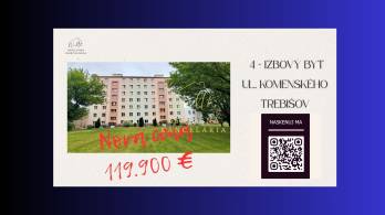 4 - izbový byt v centre Trebišova