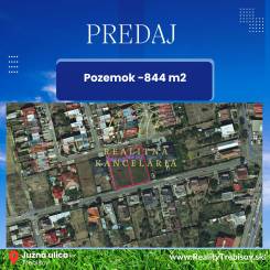 Slnečný stavebný pozemok 844 m2 – Trebišov, ul. Južná